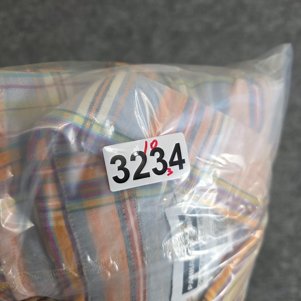 Panhandle Slim Shirt Womens XL‎ Orange Peach Plaid Button Down Western Casual - Picture 9 of 9